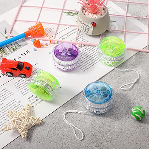 2 Juguetes de Yoyo con Luz LED Yoyo Teniendo de Bola Sensible para Niños Yoyo Entretenido para Principiante Favor de Fiesta Cumpleaños Rellenos de Bolsas de Regalos