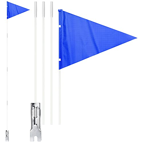 2 Pcs Banderín de Bicicleta 150 cm Seguridad Bandera para Bicicleta, Bandera de Seguridad para Bicicleta Infantil, Remolque de Bicicleta de Alta Visibilidad