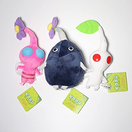 2 piezas/set de juego pikmin blanco bola azul oscuro flor de peluche juguete peluche japonés dibujos animados peluche animal juguete bebé niño cumpleaños regalo