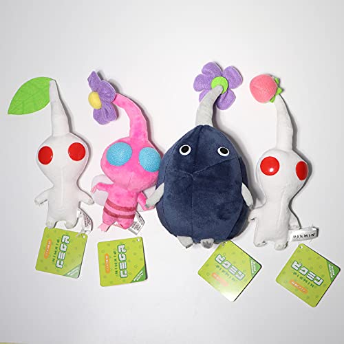 2 piezas/set de juego pikmin blanco bola azul oscuro flor de peluche juguete peluche japonés dibujos animados peluche animal juguete bebé niño cumpleaños regalo