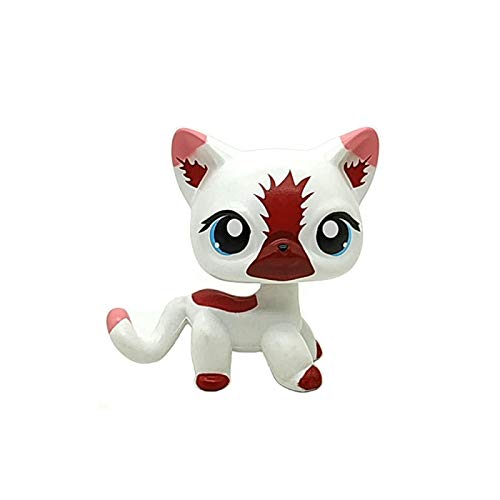 2021 Nuevo Lps Juguete Gato Perro Mascotas Tienda Juguete Perro Rosa Negro Pelo Corto Gato Colección Acción De Pie Role Playin Niños Regalo, Black (Negro) - AEWB-X5VVVB