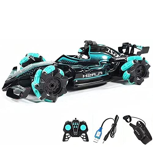 2.4G Remote Control Car 360° Rotation Spray Drift Stunt RC Cars 4WD High Speed F1 Racing Car with LED Light Best Toy Car Gifts for Kids (A)