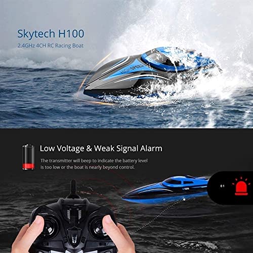 2.4G Waterproof RC Boat High-Speed RC Boa 180° Flip 20KM/H High Speed Electric Remote Control Boat Extreme Speed Rowing Boat Water Children's Toy Boat (Size : 2battery) (2battery)