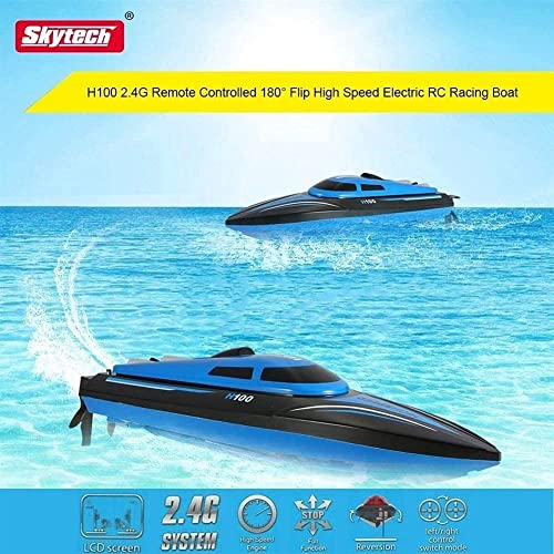 2.4G Waterproof RC Boat High-Speed RC Boa 180° Flip 20KM/H High Speed Electric Remote Control Boat Extreme Speed Rowing Boat Water Children's Toy Boat (Size : 2battery) (2battery)