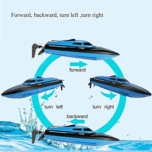 2.4G Waterproof RC Boat High-Speed RC Boa 180° Flip 20KM/H High Speed Electric Remote Control Boat Extreme Speed Rowing Boat Water Children's Toy Boat (Size : 2battery) (2battery)