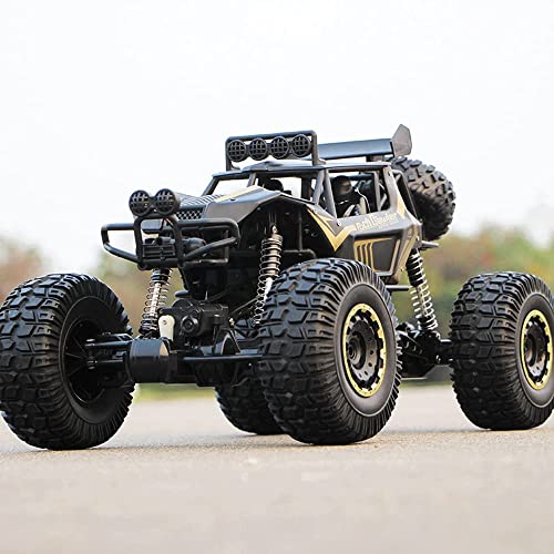 2.4Ghz Remote Control Car 1/8 RC Cars 4WD Powerful All Terrains RC Rock Crawler Electric Off Road Radio Control Cars with Anti-Fall and Crash Resistance Shock Absorber (Black)