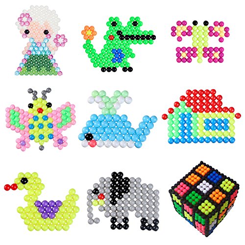 2600PCS Bead 20 Colores Fuse Craft Sticky Beads Kit Set con Pinzas Pegboards Pen para Niños Niños DIY Artesanía Juguetes Educativos