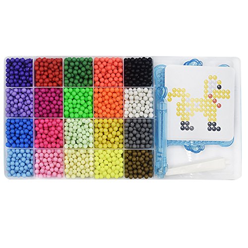 2600PCS Bead 20 Colores Fuse Craft Sticky Beads Kit Set con Pinzas Pegboards Pen para Niños Niños DIY Artesanía Juguetes Educativos