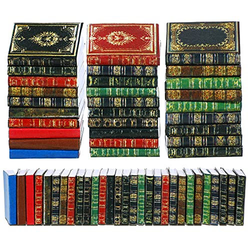 29 Piezas Libros en Miniaturas para Casa de Muñecas Mini Modelo de Libros Atemporales Surtidos Accesorios de Decoración de Casa de Muñecas Juguetes para Juego de Simulación (Patrón Clásico)