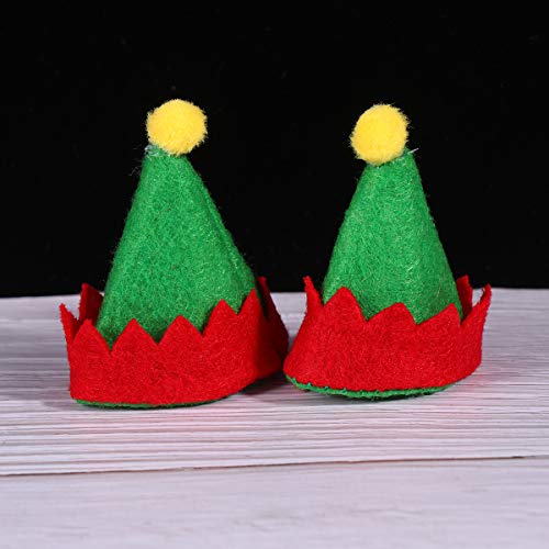 36 unids mini elfo de Navidad tapas diseño Lollipop sombreros decoraciones no tejido caramelo embalaje sombreros suministros de Navidad para la tienda del hogar