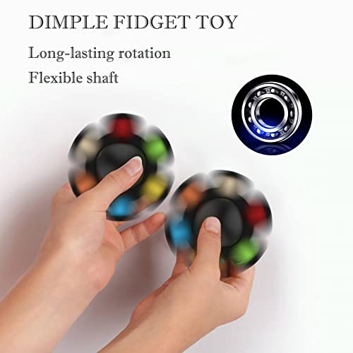 3pcs Pop Fidget Spinner Toys, Bubble Pop It Juguete, Mágico Spinning Juguetes Sensorial, Popit Fidget Toys, Dimple Sensory Antiestres el Juguete para TDAH Autismo Adultos Niños