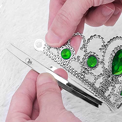 4 Piezas Princesa Tiara Accesorios, Princesa Corona Conjunto, Varita mágica, Sceptre, para Decoración Navideña, Juegos de Rol, Fiestas Temáticas