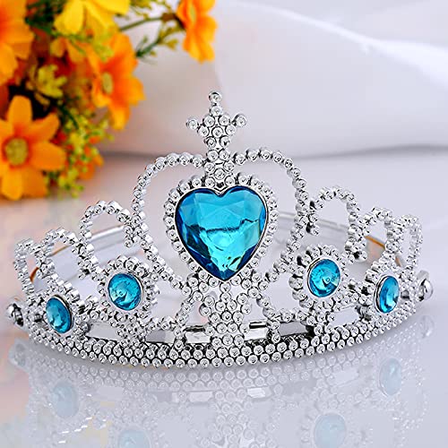 4 Piezas Princesa Tiara Accesorios, Princesa Corona Conjunto, Varita mágica, Sceptre, para Decoración Navideña, Juegos de Rol, Fiestas Temáticas