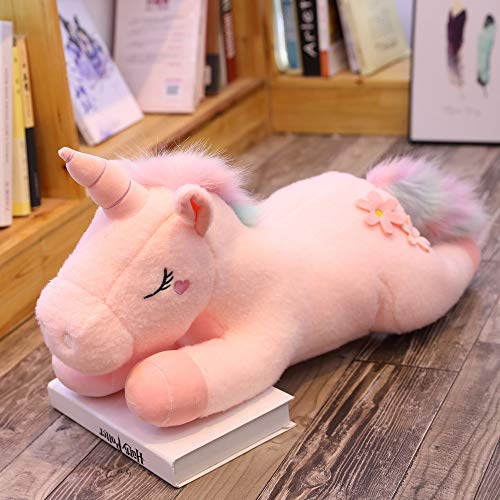 40-100cm Juguetes de Peluche de Unicornio Encantador tamaño Gigante Unicornio Animal de Peluche Caballo de Juguete Suave muñeca de Moda Regalo para niños 100cm Blanco