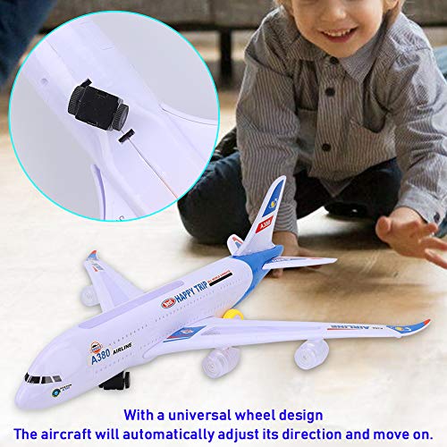 43 cm de longitud, simulación de avión, juguete cognitivo con sonido y luz para niños