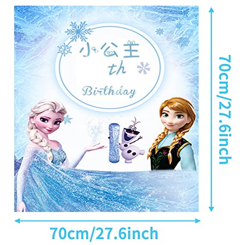 44 Piezas Frozen Cumpleaños Decoracion,Frozen Kit De Globos Frozen De Copo De Nieve Globos Incluye Decoración De Fondo De Póster Globos De Látex Globos De Papel De Aluminio Para Fiesta Infantil