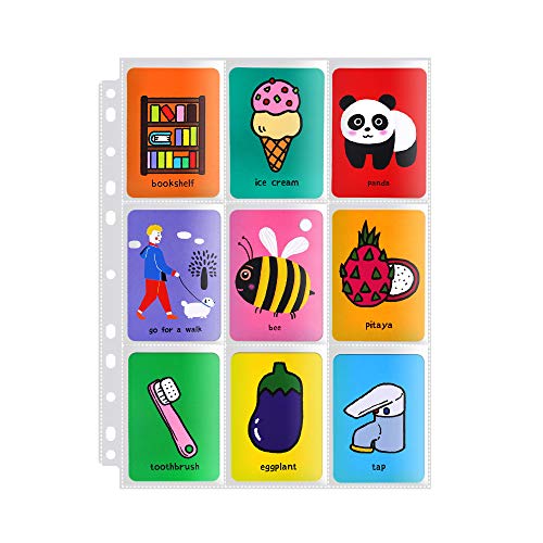 450 Pockets Juego de Fundas para Cartas Almacenamiento Coleccionables Transparente Impermeable Trading Card Sleeves Pokemon Albumes 50 Páginas, Neutral