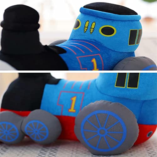 47-B Simulator Thomas Pequeño Tren Peluche Juguetes, Almohada, Tren Música Niños Niño Cumpleaños Regalo (Color : Bluea-a, Size : 35cm)