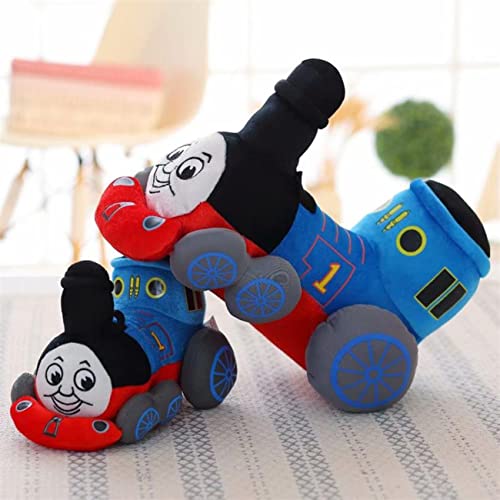 47-B Simulator Thomas Pequeño Tren Peluche Juguetes, Almohada, Tren Música Niños Niño Cumpleaños Regalo (Color : Bluea-a, Size : 35cm)