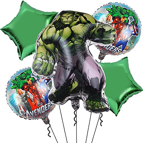 5 globos de helio de superhéroe Miotlsy-decoración de fiesta de cumpleaños con temática de superhéroe para niños para Regalos de niños Suministros decoración