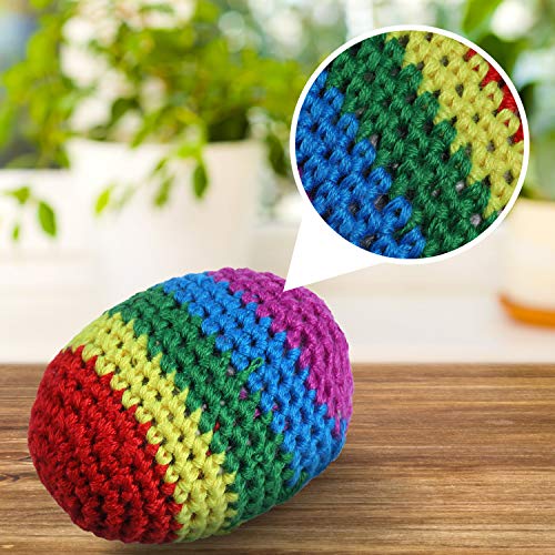 5 Piezas de Pelotas Tejidas de Multicolor Kickball Tejido Suave Bolas para Niños y Principiantes (5 Piezas)