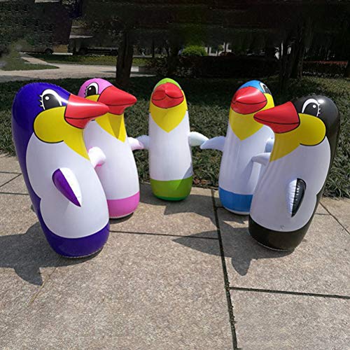 5 pingüinos hinchables de 22 cm, juguete suave, juguete hinchable para fiestas, accesorios para niños, juegos de interior (color aleatorio)