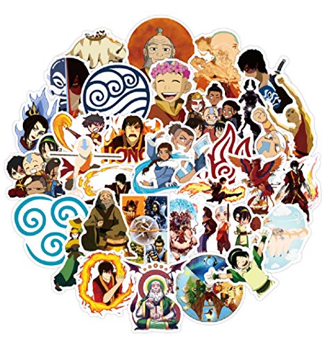 50pcs Pegatinas Avatar |The Last Airbender| Stickers Vinilo Impermeable Coche Motocicleta Bicicleta Equipaje Graffiti Parches Pegatinas de monopatín para computadora portátil