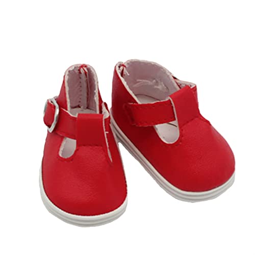 5.5 * 2.8cm PU Zapatos for Bjd Muñecas de moda de 14 pulgadas Mini zapatos y Exo ruso Bricolaje Zapatos hechos a mano Accesorios de muñeca Juguetes Muñeca Ropa Tienda Ventana Muñeca ( Color : Red )