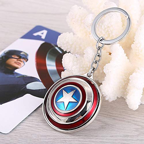 6Pcs Llavero SuperH The Avengers Colgante Llaveros Black Panther Keyring Key Holder,América Llavero De Metal América Shield Hanging Avengers