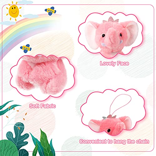 8 Animales de Peluche de Bebé de Elefante Mini Animal de Peluche Pequeño de 4 Pulgadas Muñeca de Juguete de Elefante de Felpa para Niños Niñas Cumpleaños Navidad Regalo Fiesta, 4 Colores