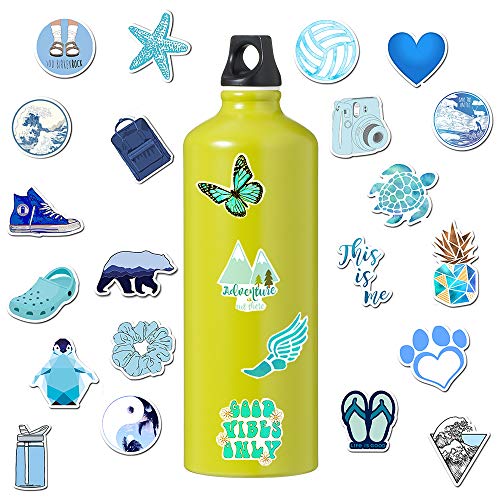 85 PCS Cute azules Vinilo Pegatinas VSCO Girls Water Bottle Stickers para movil Botellas de Agua Coche Moto Pared Bicicleta Ordenador Equipaje No-Duplicate Sticker(Azul)