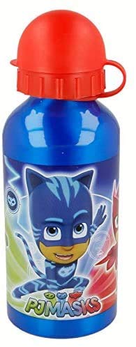 9938, Botella Aluminio Pj masks, Capacidad 400 ml; Vuelta al Cole