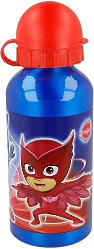 9938, Botella Aluminio Pj masks, Capacidad 400 ml; Vuelta al Cole