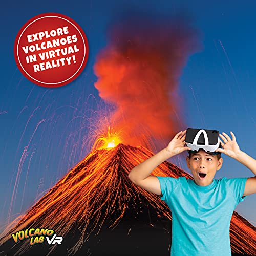 Abacus Brands Volcano Lab VR - Kit de ciencia para niños de realidad virtual, libro e interactivo STEM Learning Activity Set