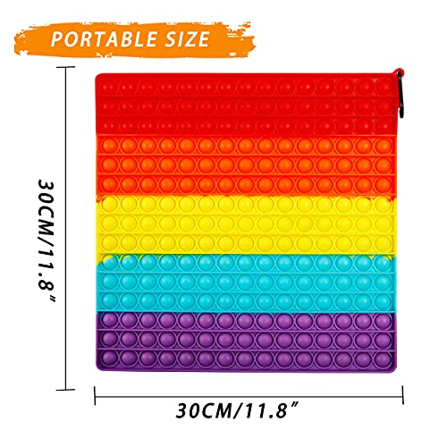 ABEIER Juguete gigante Pop it fidget, juguete grande pop it fidget, gigante pop it barato, super grande 256 pop it, jumbo pop it 256 burbujas, push pop gigante