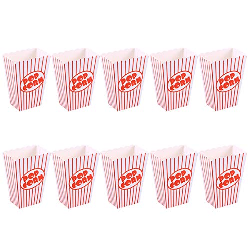 ABOOFAN 12 unids rayas papel palomitas cajas desechables contenedores vajilla bebé ducha fiesta suministros para el hogar tienda fiesta suministros