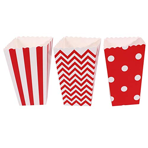 ABOOFAN 36 piezas de papel palomitas de maíz caja portátil Snack Food Candy Box caso fiesta decoración suministros para casa tienda