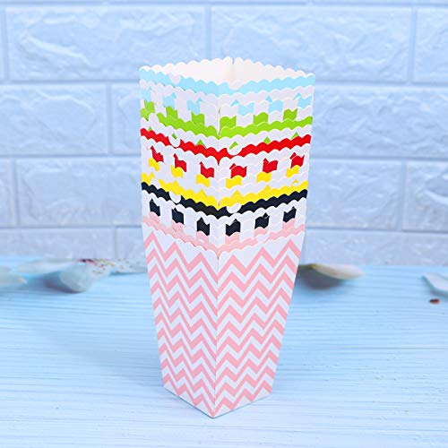 ABOOFAN 36 piezas de papel palomitas de maíz caja portátil Snack Food Candy Box caso fiesta decoración suministros para casa tienda