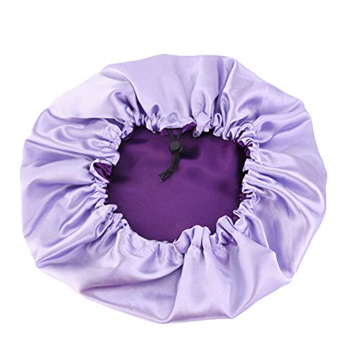 ABOOFAN Gorro de dormir de doble capa, creativo para dormir, para mujer, color morado