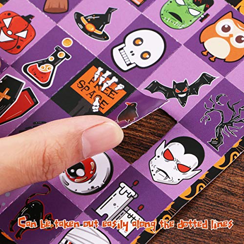 ABOOFAN Paquete de Salón de Bingo 57 Hojas Juego de Bingo de Halloween Juego de Dibujos Animados Creativo Colorido Duradero Juego de Bingo Juego de Cartas para Niños