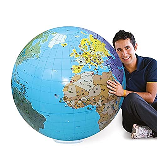 Abysse- Globe Gonflable Mundo 85 cm, Multicolor (CALY SARL 060F)