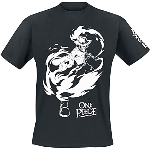 ABYstyle abystyleabytex158-m Abysse una Pieza Ace de Manga Corta Hombre Camiseta Básica (Medio)