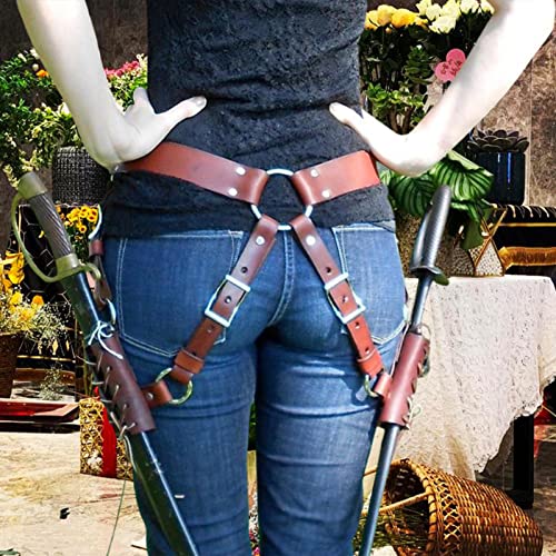 Accesorio de Disfraz Larp, Soporte para Machete Medieval, cinturón de Caballero, Rana de Cuero renacentista, Funda de estoque para Cosplay A/a