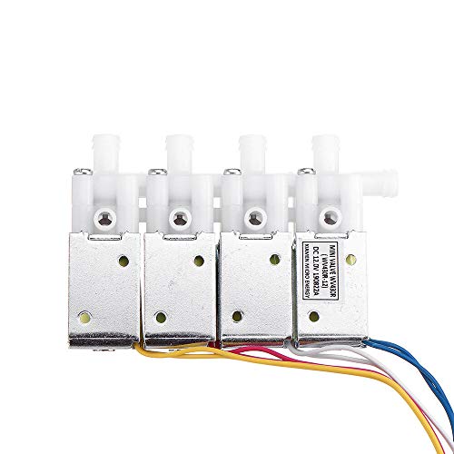 Accesorios electrónicos de bricolaje, Válvula de control de aire de cuatro vías de 4 vías, interruptor de válvulas de solenoide de control independientes, para kit de riego inteligente automático