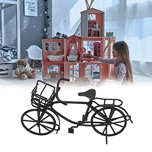 Accesorios Miniatura de la Casa de Muñecas, Bicicleta en Uso Duradera del Metal de la Casa de Muñecas Realista para la Casa de Muñecas