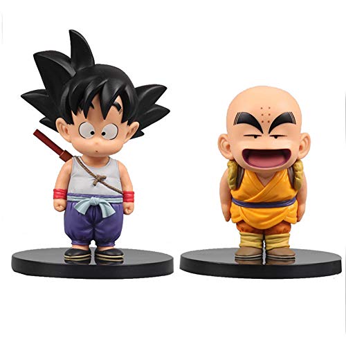 Action Figure Dragon Ball Krilin Joven Y Son Goku Animados Carácter Modelo Estatua Decoración A-12CM