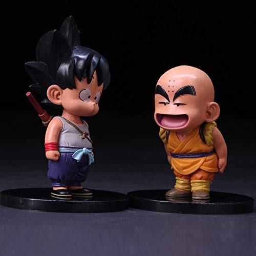 Action Figure Dragon Ball Krilin Joven Y Son Goku Animados Carácter Modelo Estatua Decoración A-12CM