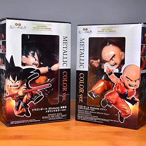 Action Figure Dragon Ball Son Goku Y Krilin Infancia Carácter Lindo De La Muñeca De La Decoración Estatua Animado Animación De Personajes De Juguete Modelo - Regalos De Cumpleaños para Niños A