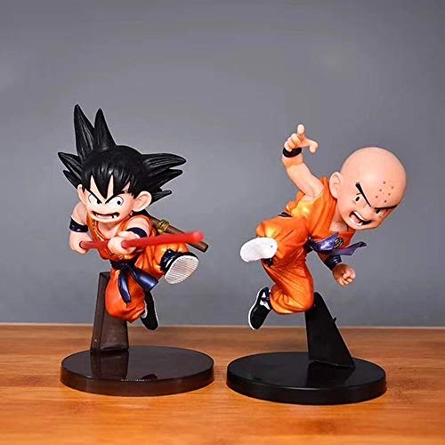 Action Figure Dragon Ball Son Goku Y Krilin Infancia Carácter Lindo De La Muñeca De La Decoración Estatua Animado Animación De Personajes De Juguete Modelo - Regalos De Cumpleaños para Niños A