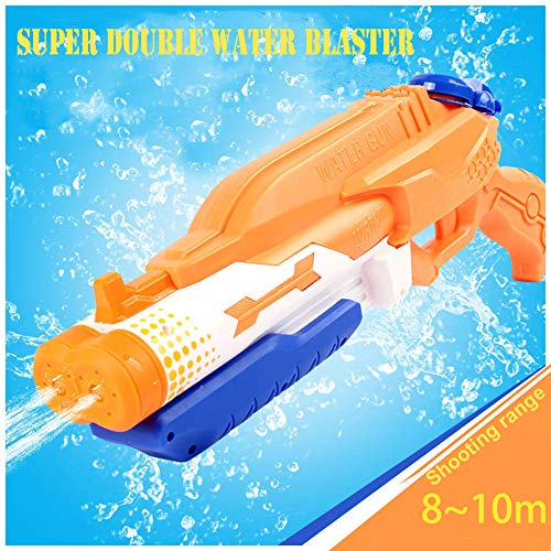 Addmos Pistola de Agua hasta 10 Metros de Distancia Super Pistola de Agua 1.2L Tanque de Doble Potencia de Juguete al Aire Libre de Lucha contra el Agua para niños Adultos